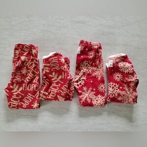 2 Pairs Of Burts Bees Christmas Pajamas Size 4t